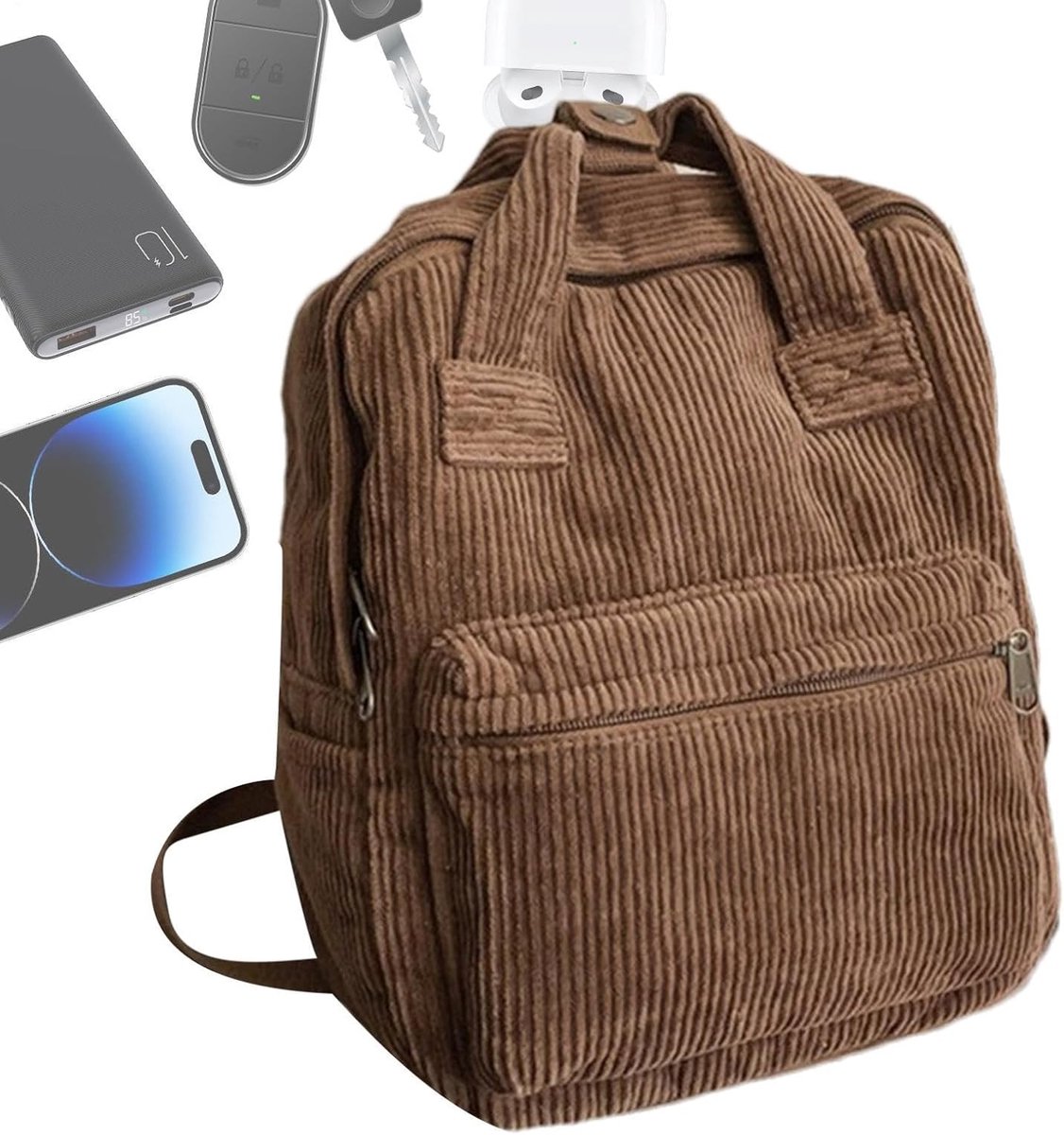 Tienermeisjes, Corduroy schooltas Handgreep met capaciteit