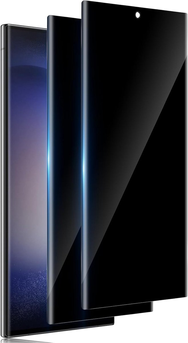 2 stuks Antispy Screen Protector voor Samsung Galaxy S23 Ultra Privacy, Guard 9H Filter Glas, Volledige Film gehard glas onbreekbaar, anti-verblinding