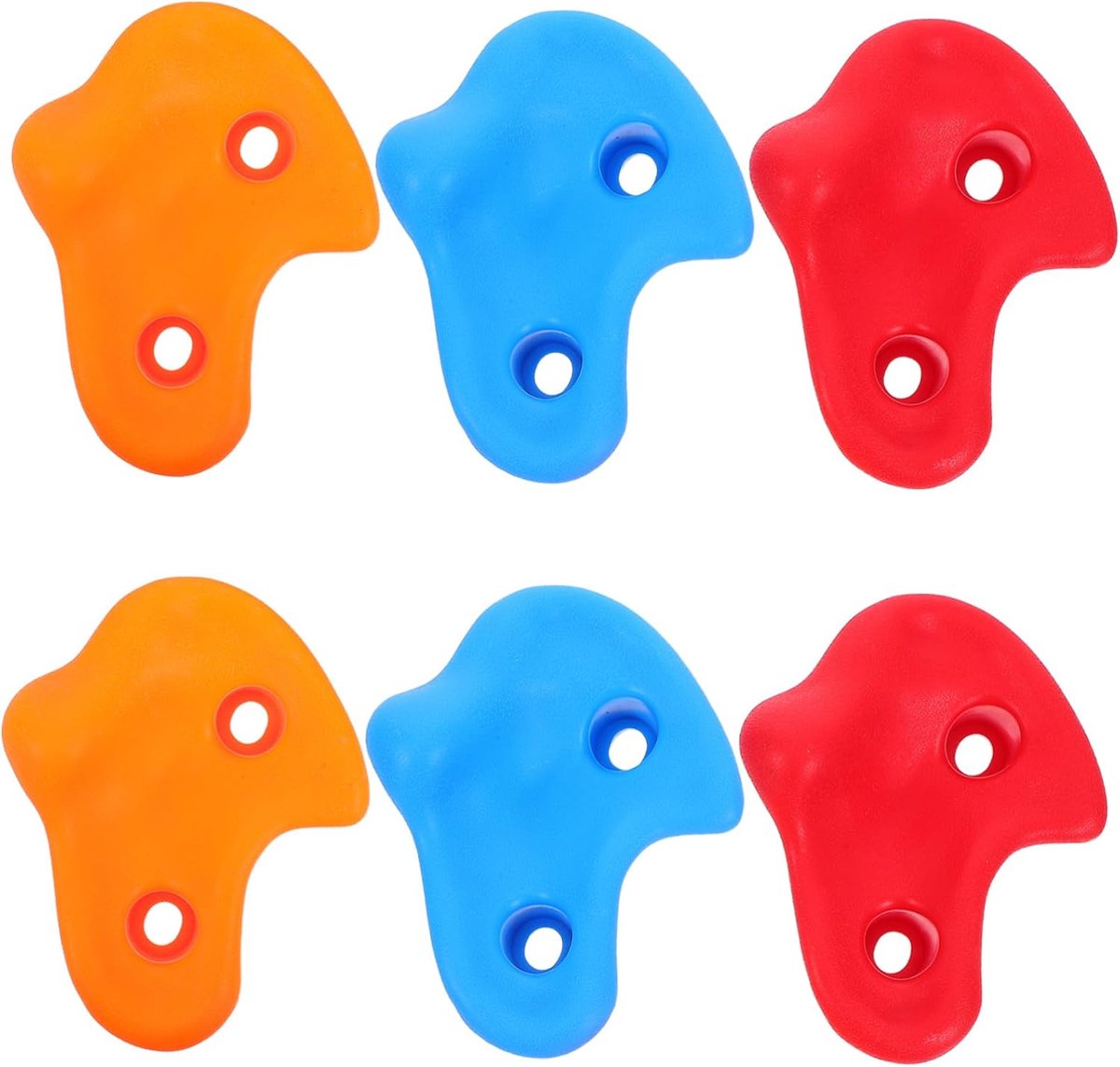 6 Stuks Delige Kinderklimstenen Dik Stevig Multi-color Grip voor Buiten Eenvoudig Te Monteren voor Klimrekken Speelplaatsen