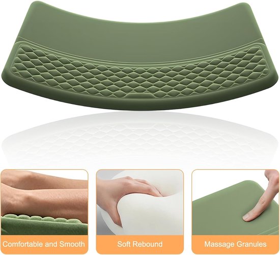 Ergonomische Polssteun met 15° Hellingshoek en Geheugenfoam voor Pijnverlichting bij Kantoor en Gaming, Ideaal voor Thuiswerk en Kantoorgebruik — afbeelding 3