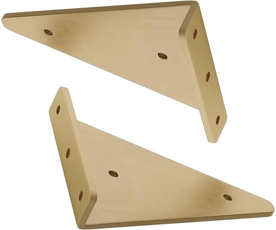 Set van 2 Hoekplank Steunen met Schroeven voor Boekenkasten, Keukenplanken en Badkamerplanken, Ideaal voor Wanddecoratie en Ruimtebesparing — afbeelding 2