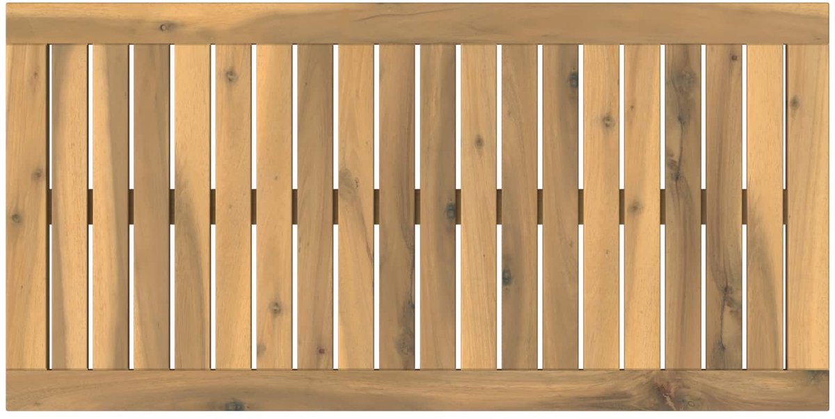 vidaXL Tafelblad - 80,5 - x - 40 - x - 2 - cm - Rechthoekig - Massief - Acacia - Hout Witgewassen