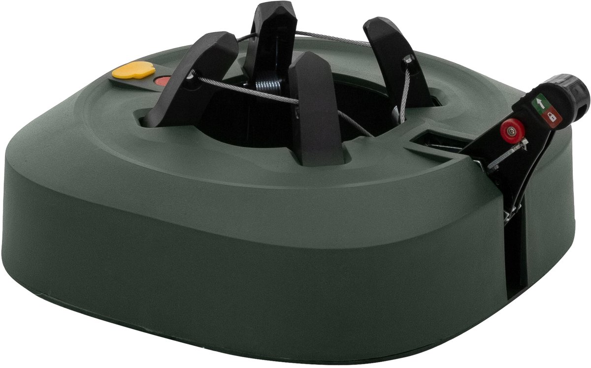 ECD Germany Kerstboomstandaard met watertank van 3,2 l en voetpedaal, stevige stabiele voet voor kerstbomen tot 230 cm met een stamdiameter van Ø3 tot 13 cm, veilig enkelkoordsysteem voor optimaal gebruik, kerstboomhouder van 32 cm voor bomen
