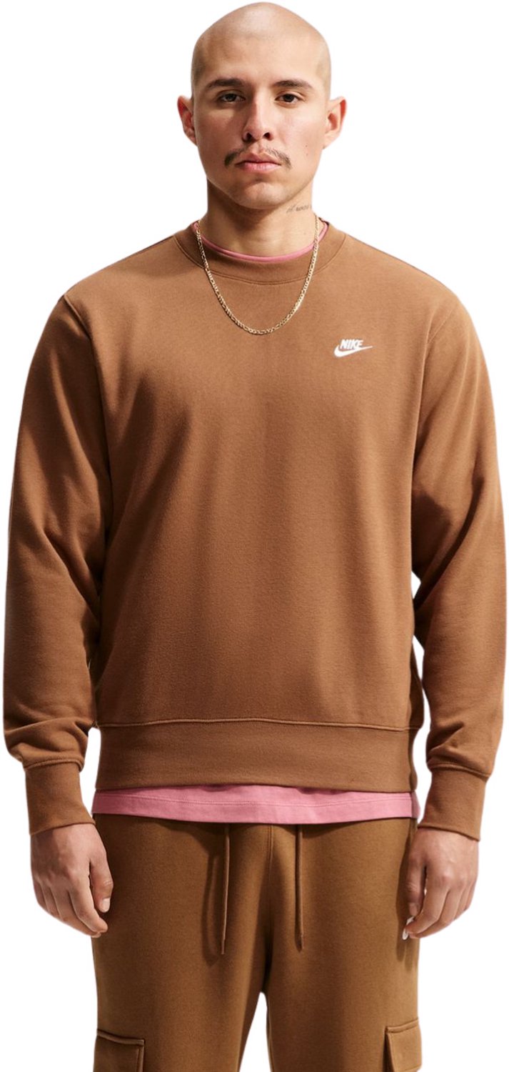 Nike Club French Terry Sweater Heren Bruin