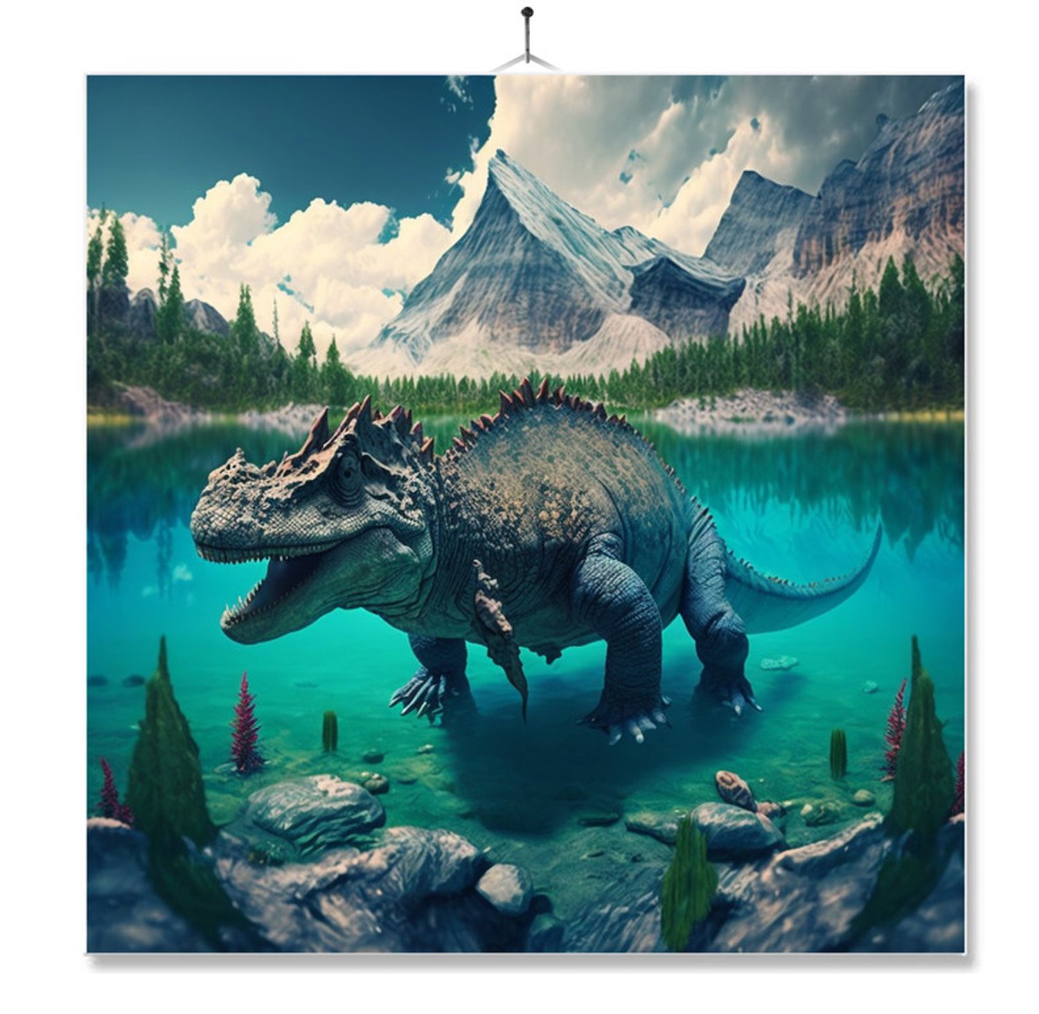 MC Living Tegel Met Opdruk | Dinosaurus ontwerp 1