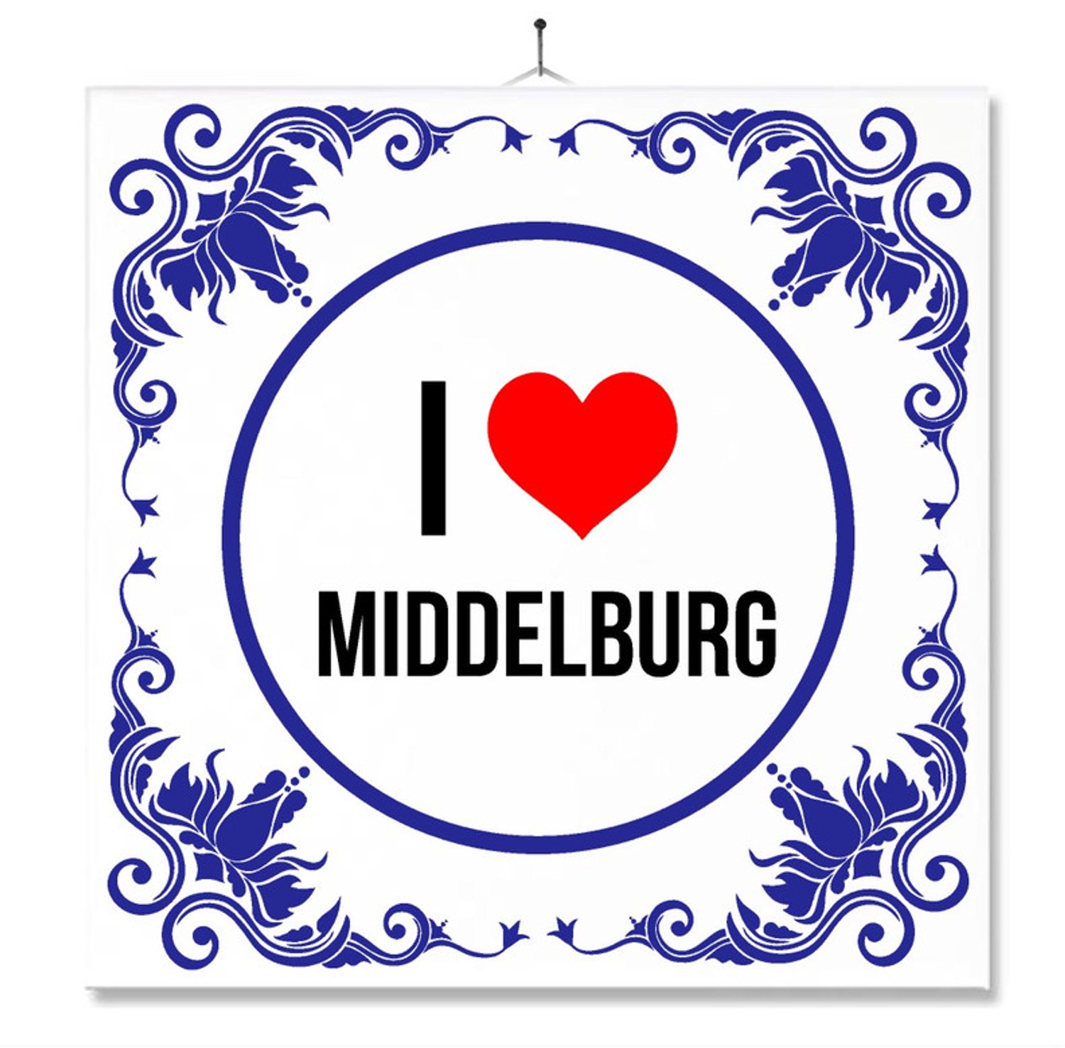 MC Living Tegel Met Opdruk | Geschenk | Wc | Toilet | I Love Middelburg Multi-Color