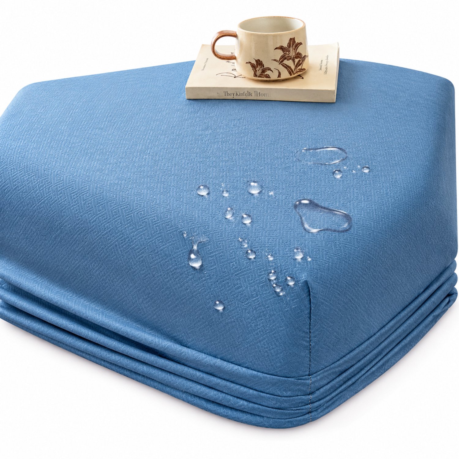 SWGOTA Waterdichte hoeslakenset blauw, 3-delig - hoeslaken 180 x 200 cm en 2 kussenslopen - voor matrassen tot 30 cm hoog