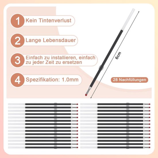 Set van 14 2-in-1 Balpennen met Stylus en 28 Navullingen — afbeelding 2