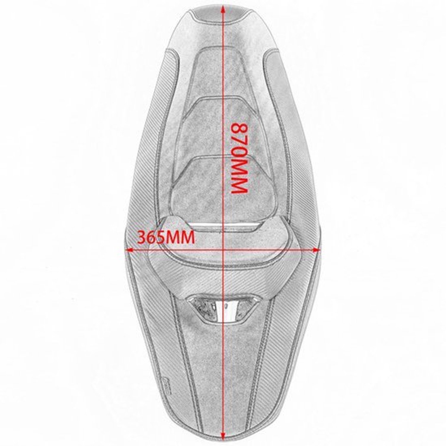 Motorfiets Complete Seat Eendelig Voorbestuurder Achterpassagier Zadelkussen Pillion Pad Compatibel met 125 155 2021 2022 2023 2024, Blauw