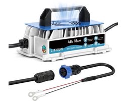 Acculader LiFePO4 - 58,4 V 18 A - 48 V Lithium Batterij - IP67 Waterdicht - Voor Camper Boot Golfwagen