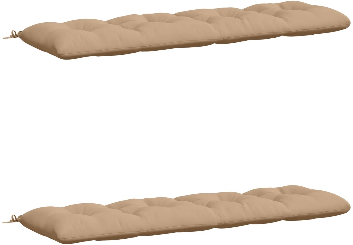 vidaXL Bankkussens - VIANEN - 2 - st - 100% - Polyester - Zand - 170 - x - 50 - x - 12 - cm