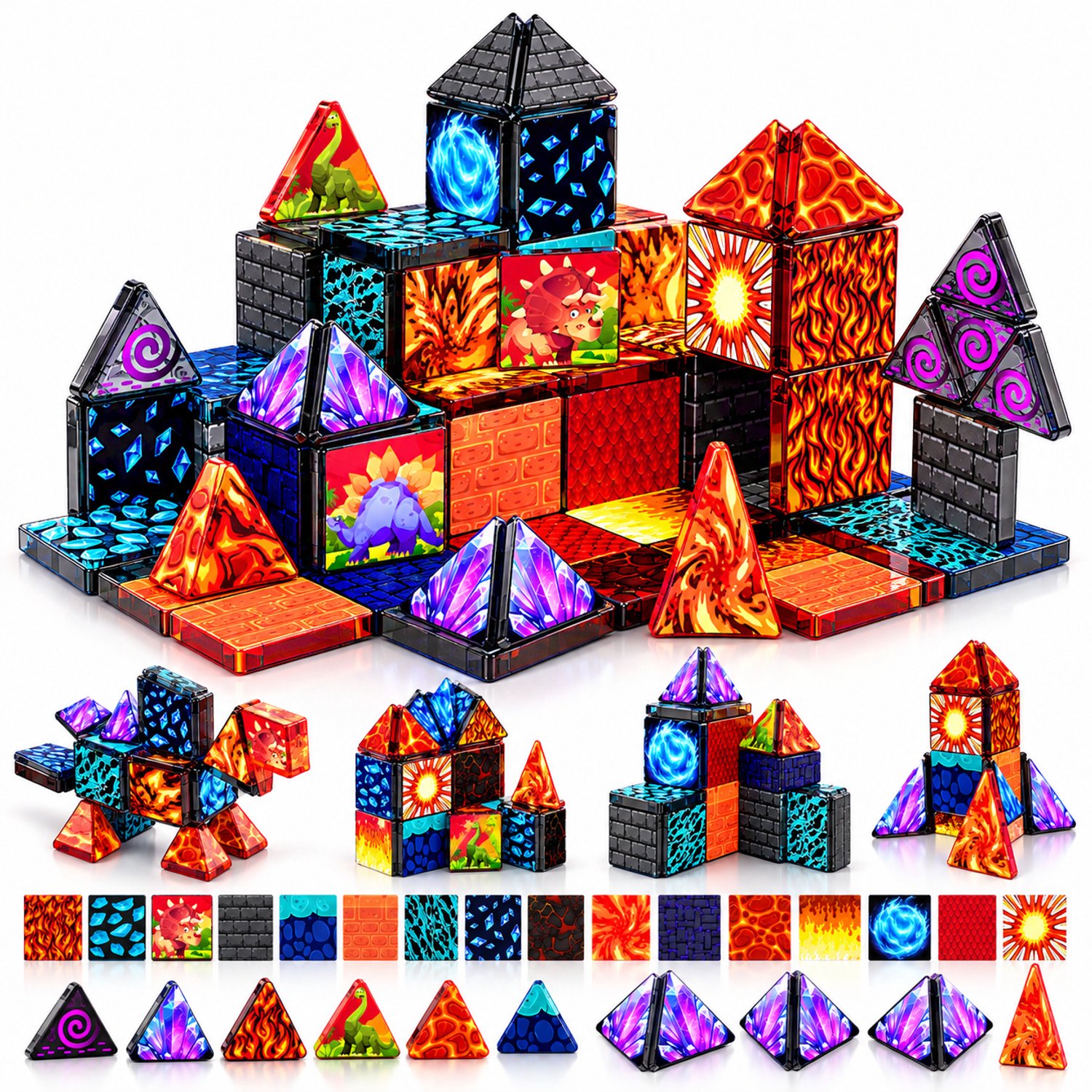 Magnetische Bouwstenen Set 60 Delig - Boerderij Thema- voor Kinderen