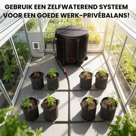 Automatisch Druppelirrigatiesysteem 50L, 25W Pomp met 8 Druppelaars — afbeelding 4