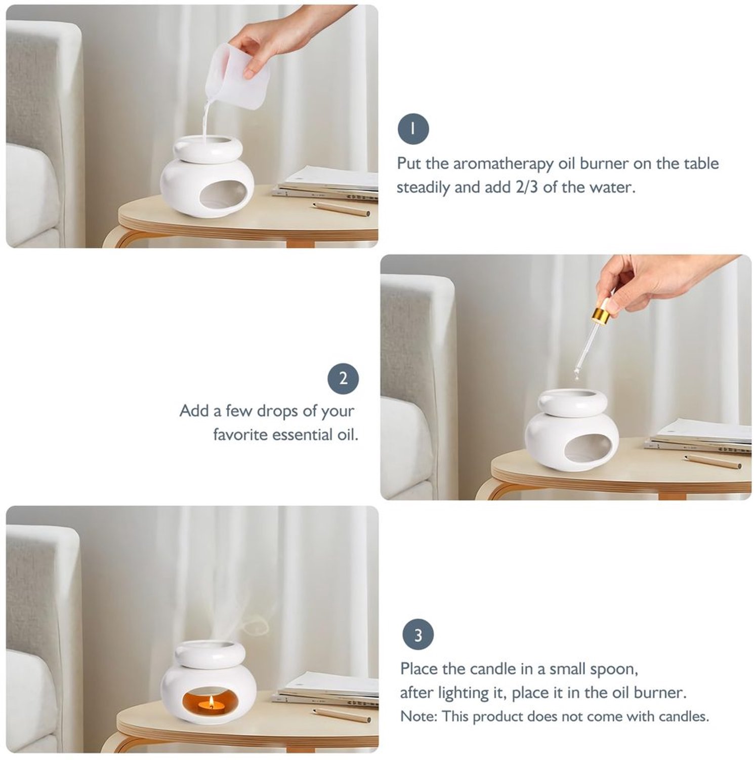Keramische Wax Melt Branders voor Aromatherapie