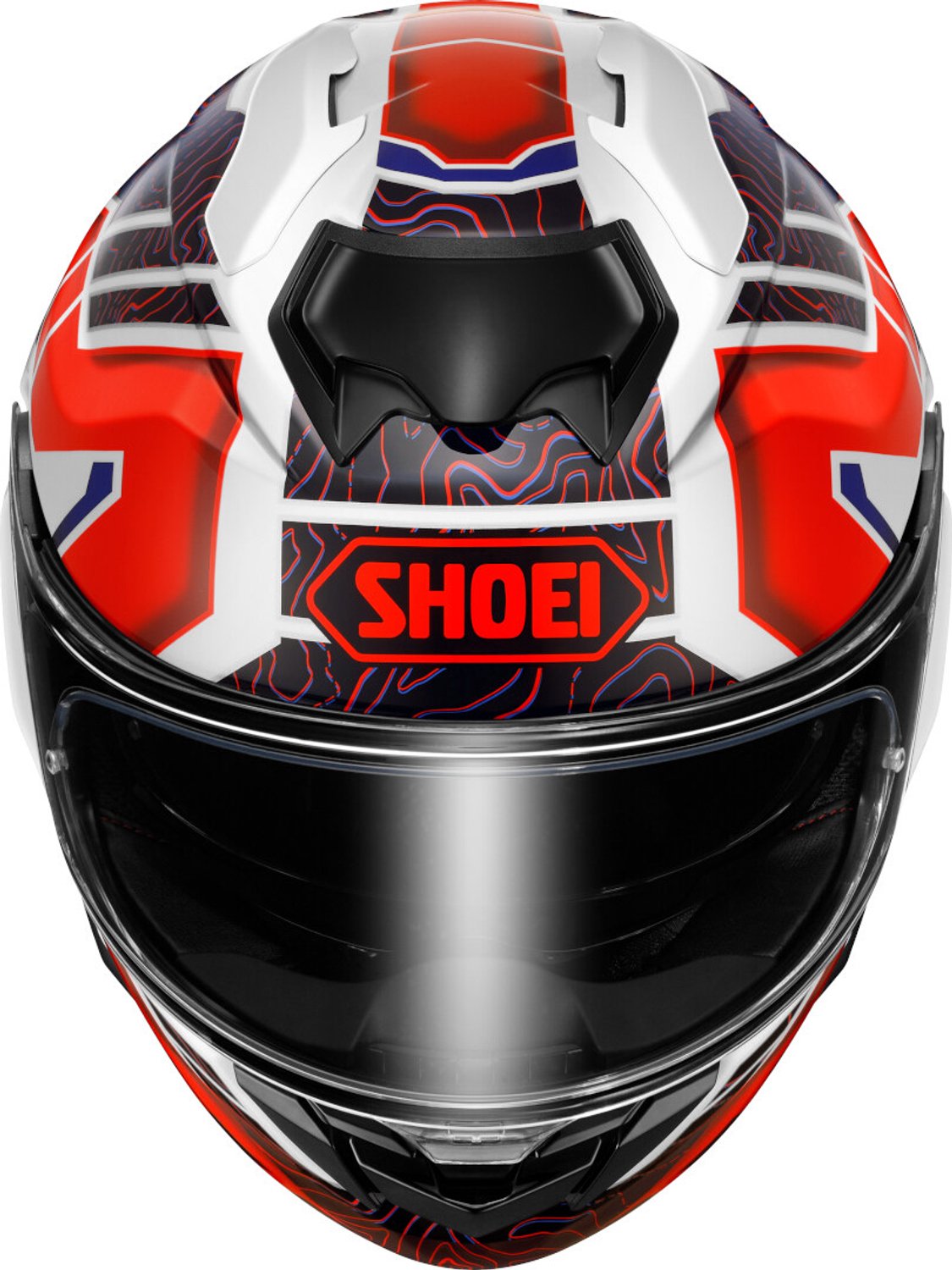 Shoei GT-Air 3 Hike Wit Rood Blauw Integraalhelm - Maat S - Helm – foto 3