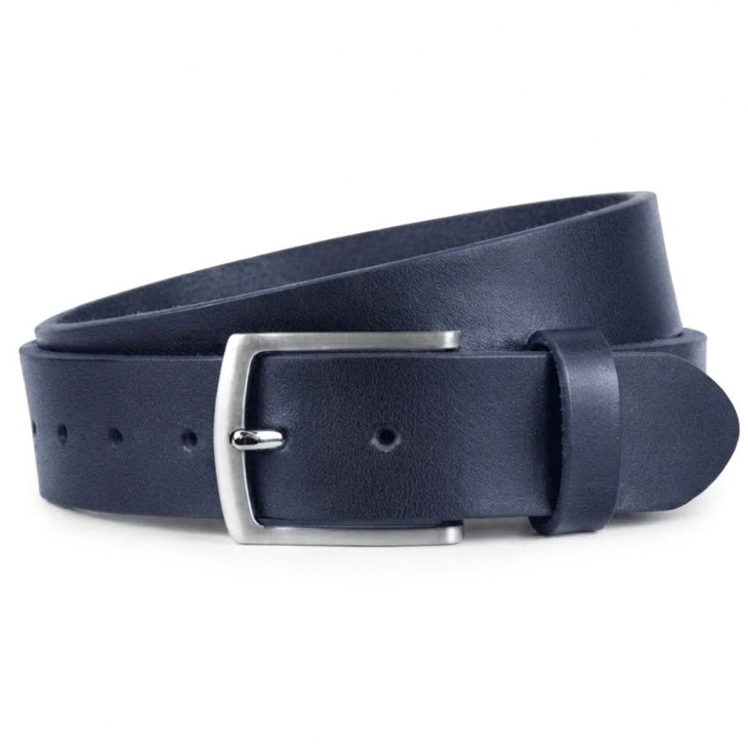 Fana Bags® Leren Broekriem Donkerblauw - Grote Maat Riem - Kerstcadeau Mannen - Riemmaat 125 - Totale Lente 140 cm - XL Riem