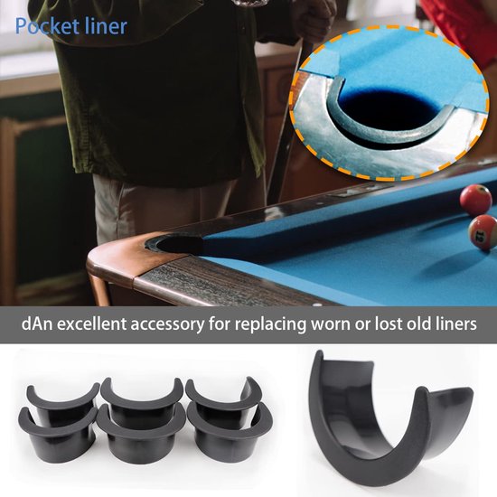 6 Stuks Billiard Hole Liners voor Pooltafel Accessoires — afbeelding 3