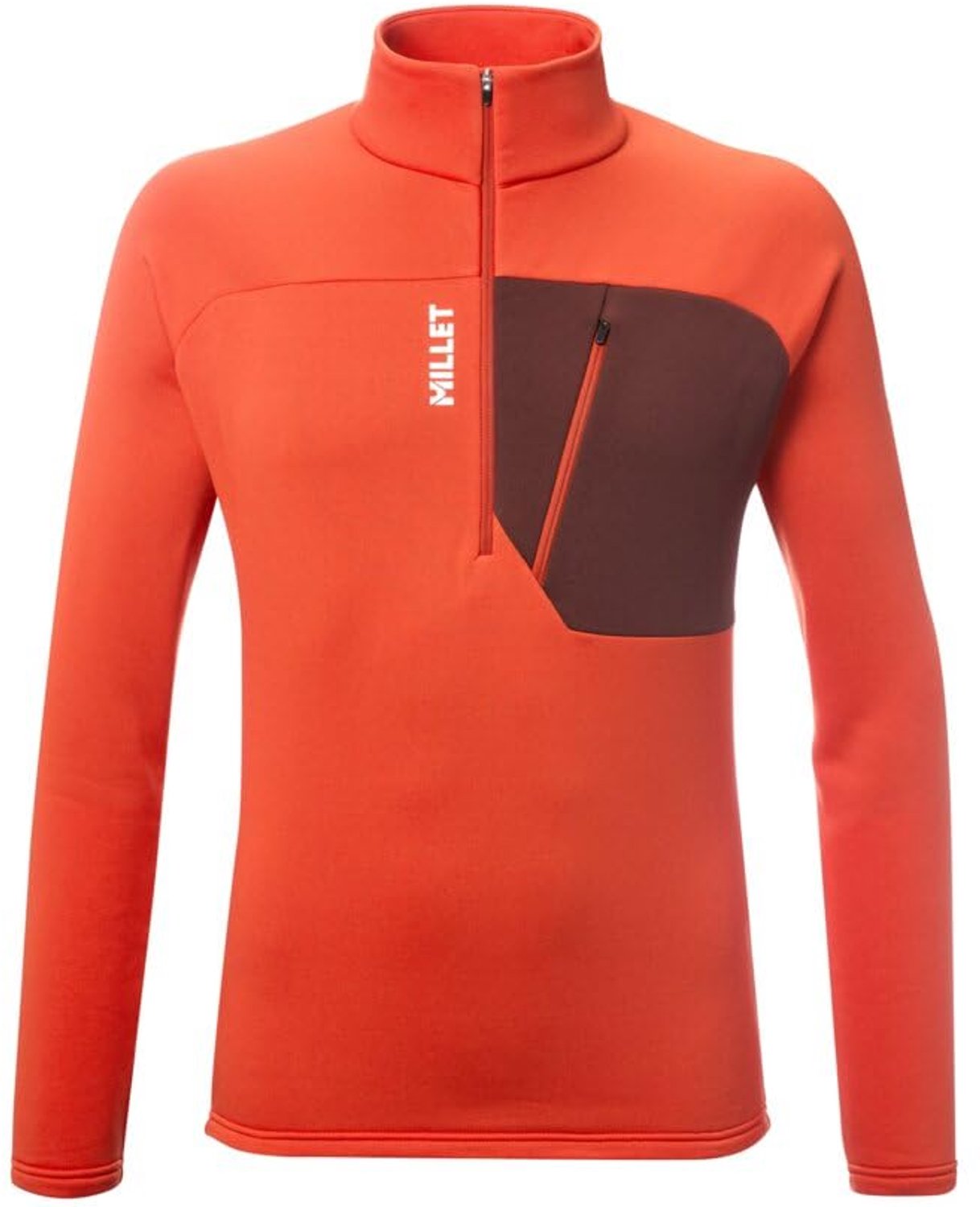 Millet Seneca Fleece PO Zip Fleecetrui Paprika Oranje