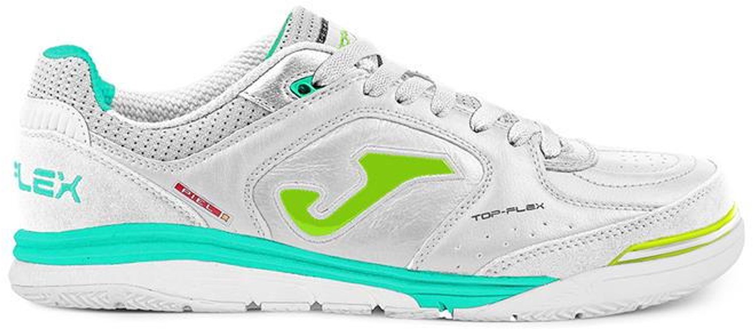 Joma Top Flex Rebound - Futsalschoenen - Wit/Turquoise blauw/Geel - 42.5