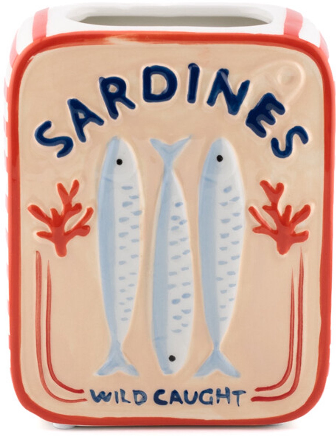 Aardewerk vaas sardines Pesco