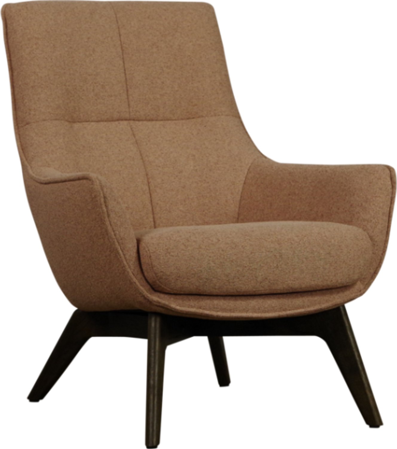 Meubelplaats Fauteuil Femke stof Glory Pale 200 licht roze met houten poten