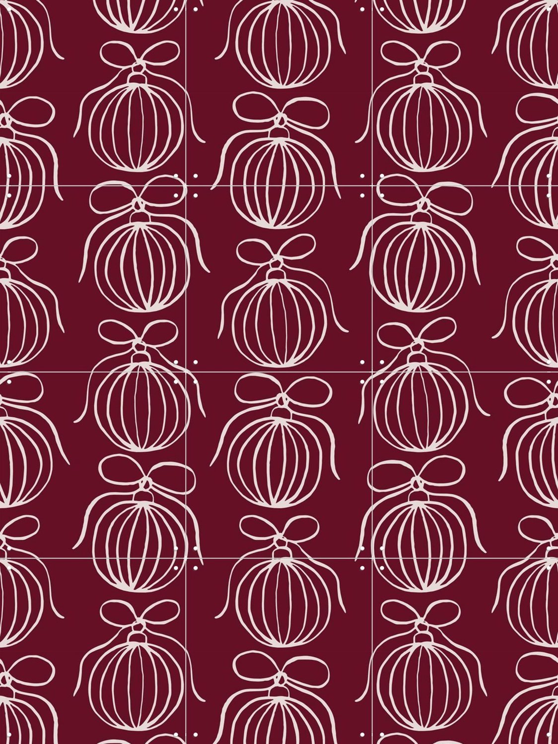 IXXI Christmas Balls, Palmartprints - 60 x 80 cm - Grote wanddecoratie en posters - Digitale Kunst, Woonkamer, Gang, Kerst Rood
