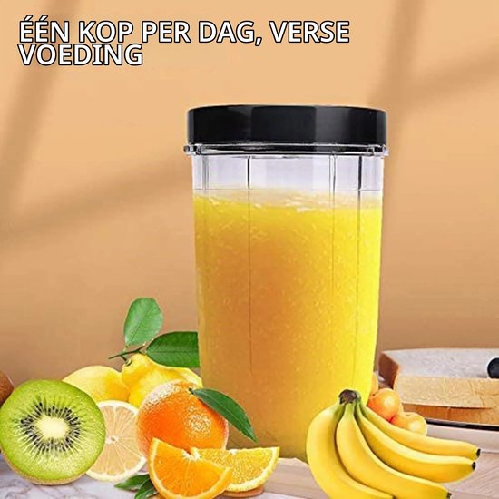 Blenderbeker met deksel - 3 stuks - 16 oz - BPA-vrij — afbeelding 5