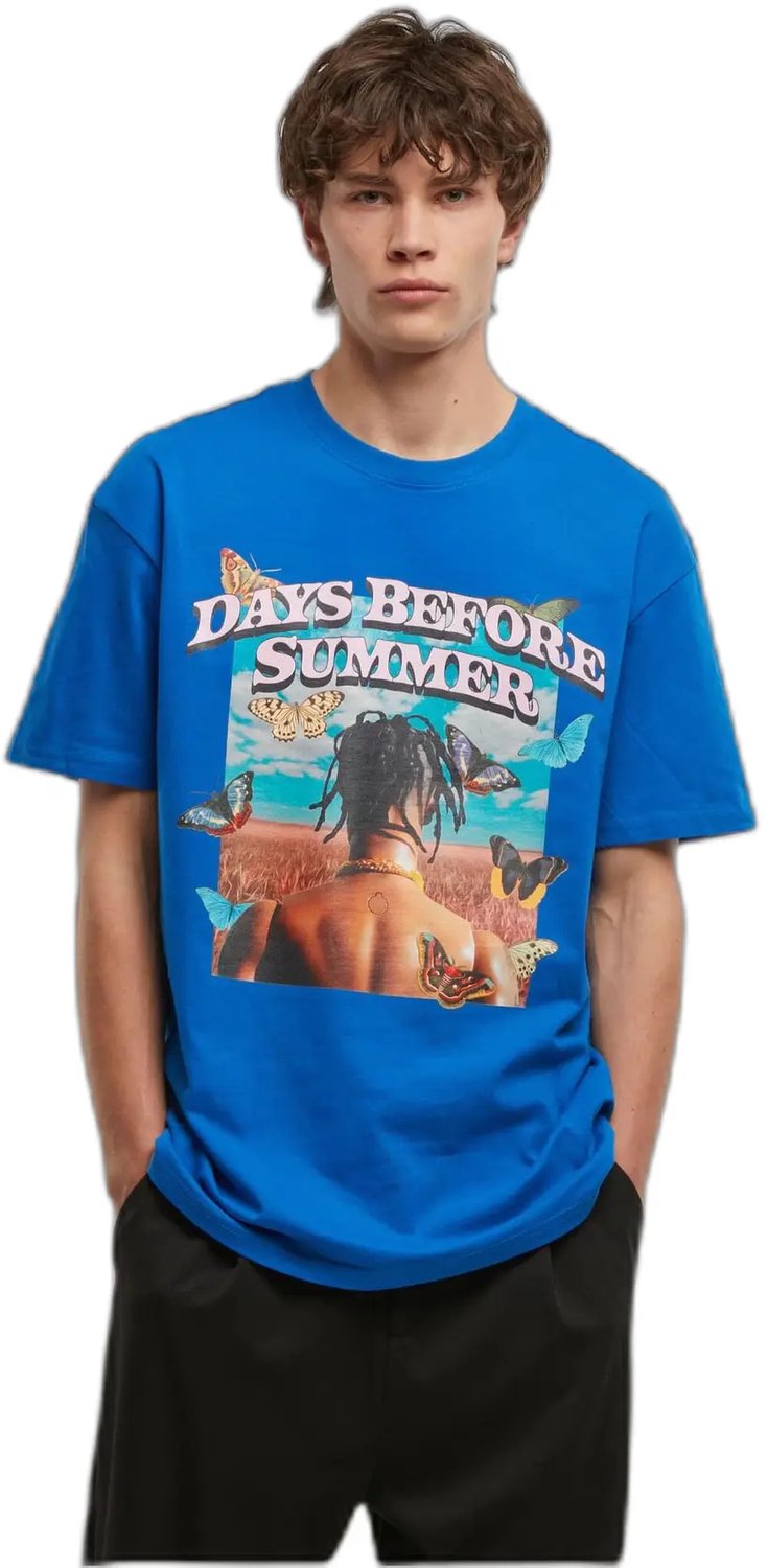 Oversized T-shirt Mister Tee Days Before Summer Blauw
