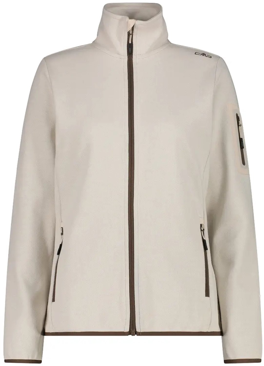 Damesfleece met rits CMP Knit-Tech Creme