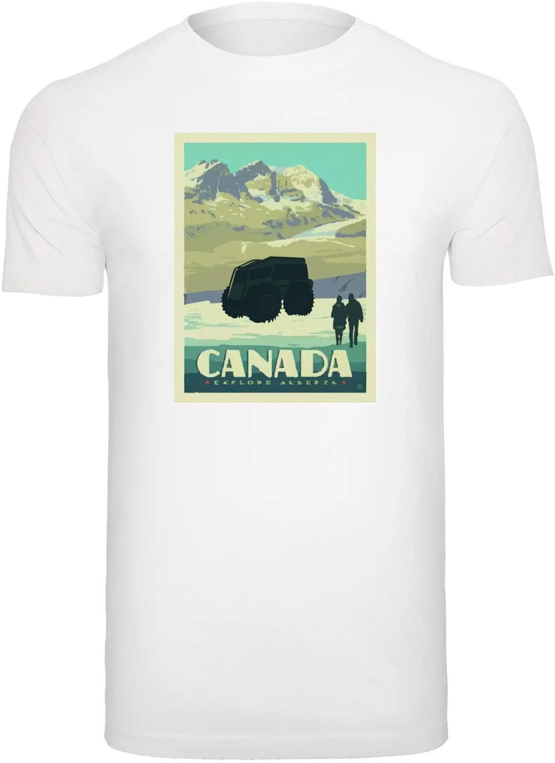 T-shirt Mister Tee Explore Canada Wit