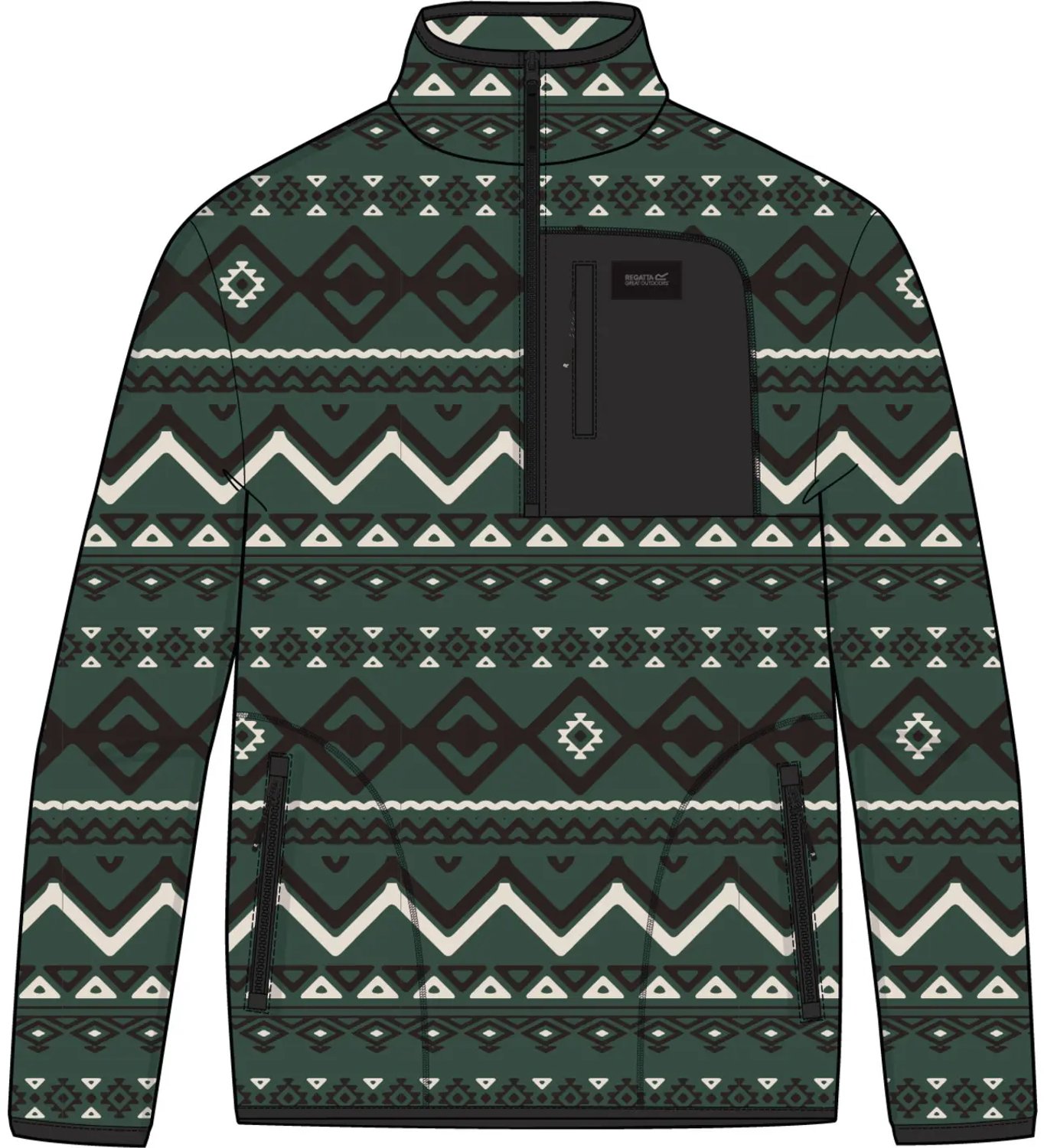 1/2 rits fleece Regatta Frankie Borg Pine Needle Aztec Geo