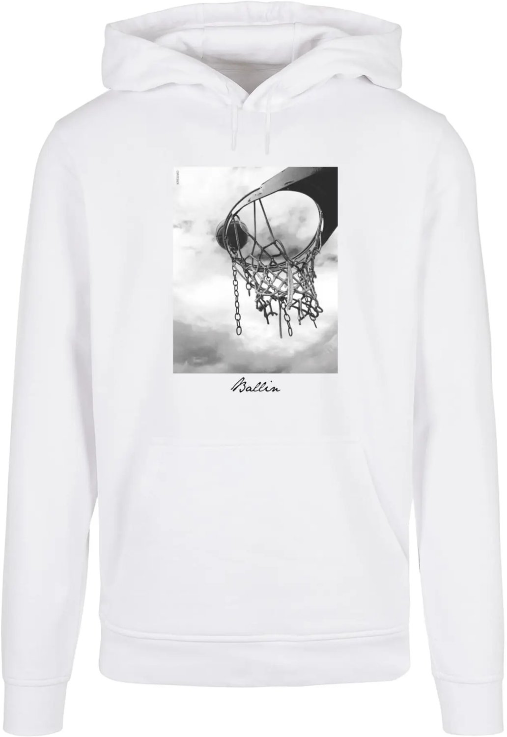 Hoodie Mister Tee Ballin 2.0 New Basic Wit