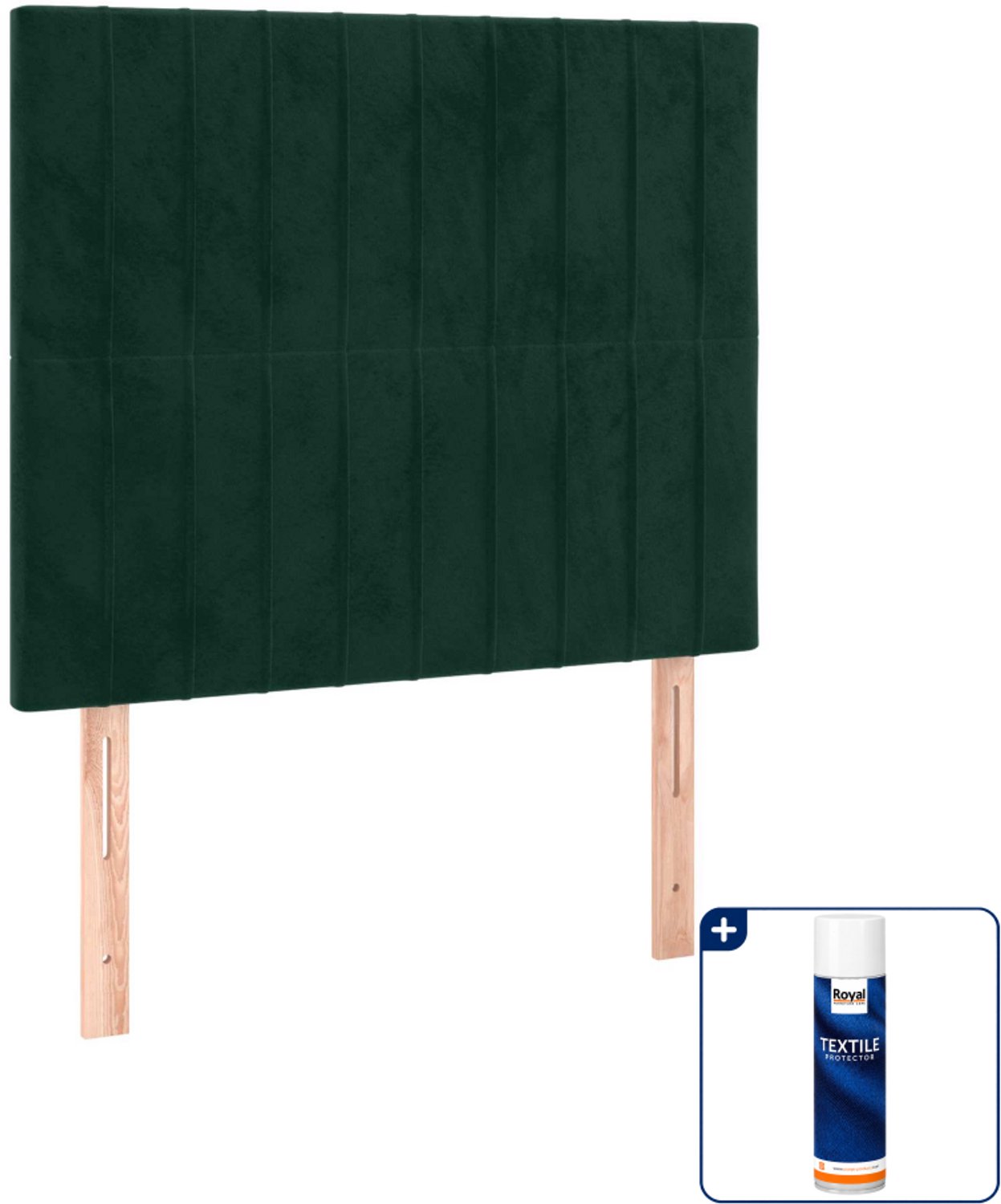 vidaXL Bedframe - 120 x 190 cm - fluweel - donkergroen - Inclusief textielbeschermer 500 ml Bruin
