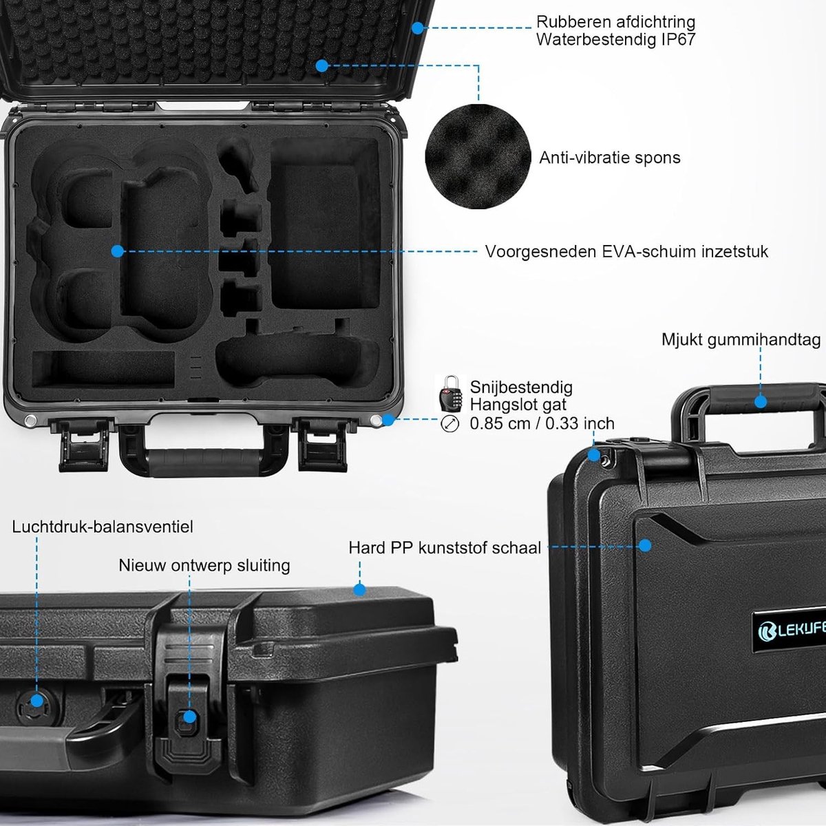 Waterdichte Hard Case voor DJI Avata 2 Drone en Accessoires, Bescherming en Opbergruimte voor Vlieguitrusting – foto 2