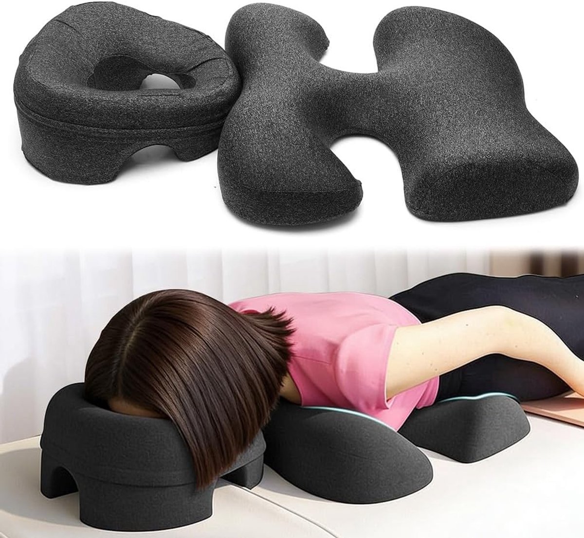 Ergonomisch gezichtskussen met borststeun voor massagebed, ideaal voor schoonheidssalon en spa, biedt optimale ondersteuning en comfort