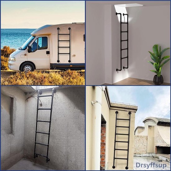 Studentenslaapzaal Ijzer Rechte Ladder Klimladder Zoldertrap Wandmontage Metalen Ladder — afbeelding 3