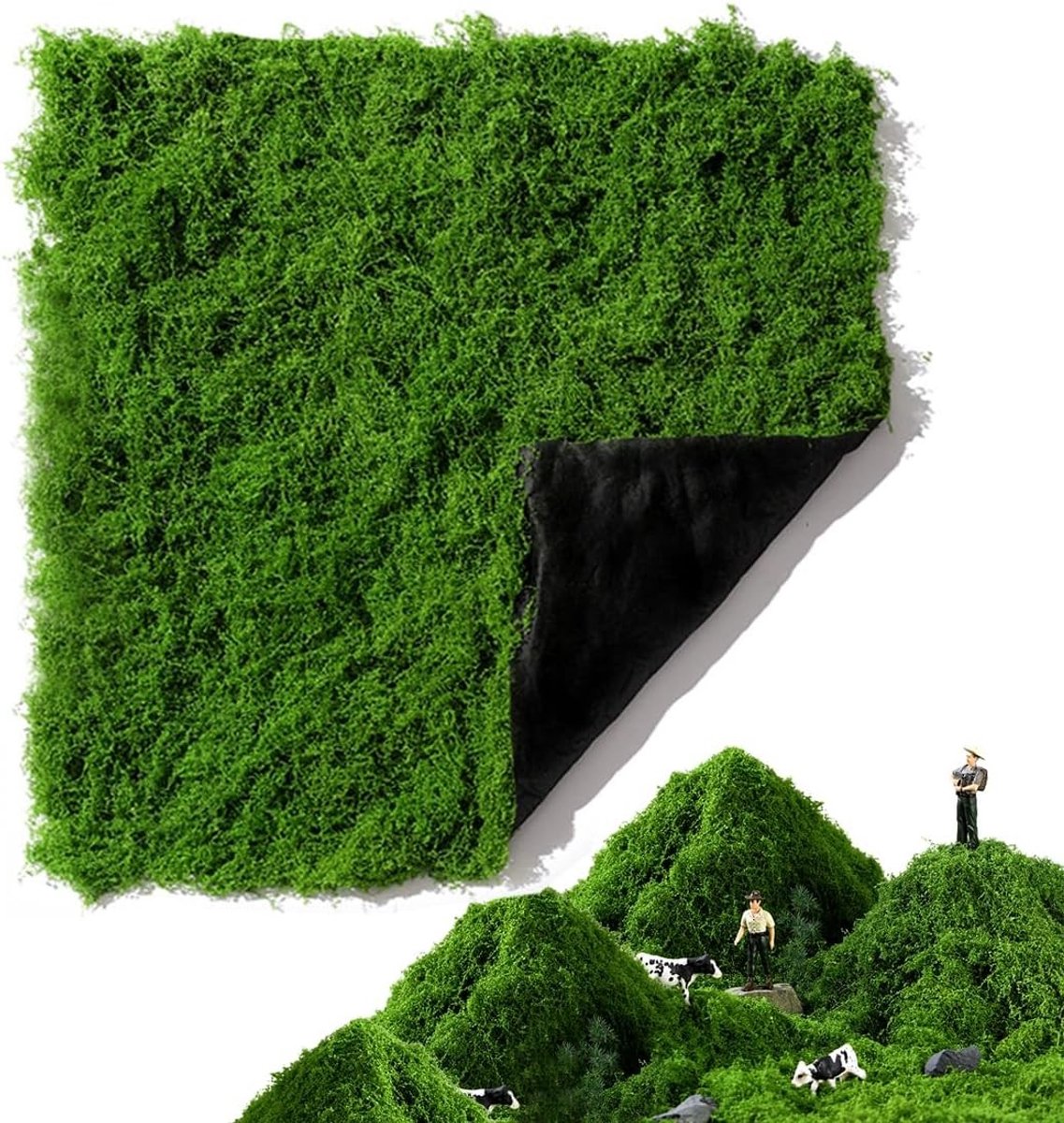 Decoratieve mosmat voor DIY micro-landschappen, poppenhuizen en miniatuurtuinen - Kunstgras en mosmat voor lente- en interieurdecoratie