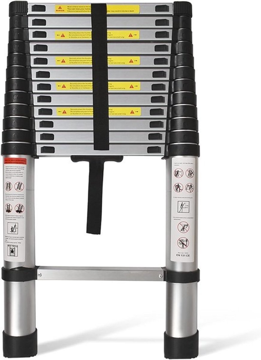 Telescopische Verlengladder 14,5 FT - Opvouwbare Aluminium Ladder voor Binnen en Buiten