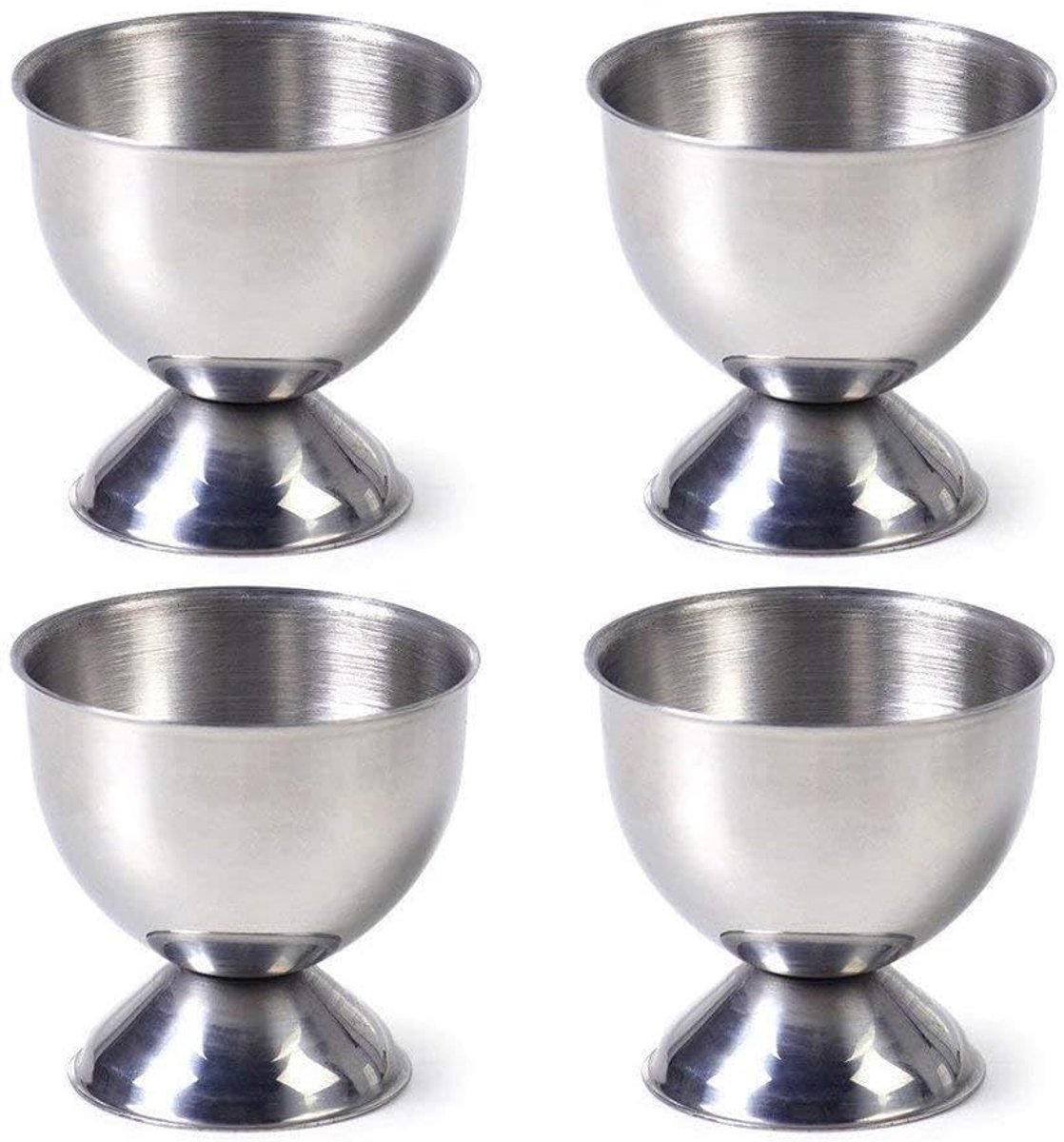 4 stuks eierbekerhouders roestvrij staal, eierhouder houder eierserveerbekers voor restaurant, huis, keuken