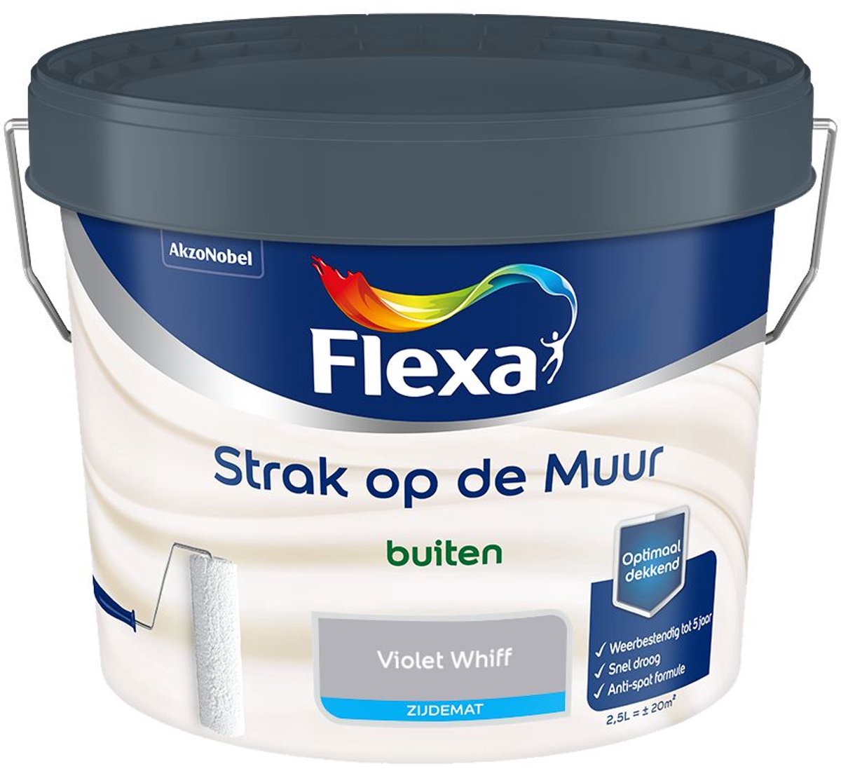 Flexa - Strak Op De Muur Buiten Zijdemat - Violet Whiff - 2,5 L - Kleur Van Het Jaar 2027