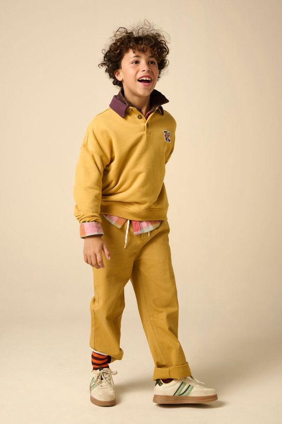 Donkergele Polo Sweater
