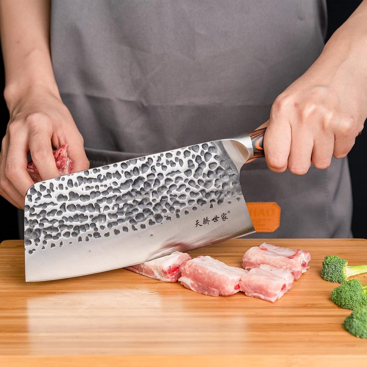 Professioneel 21 cm Koksmes van Hoogwaardig 50CR15 Staal, Volledig Tang, Ideaal voor Keuken en Restaurantgebruik
