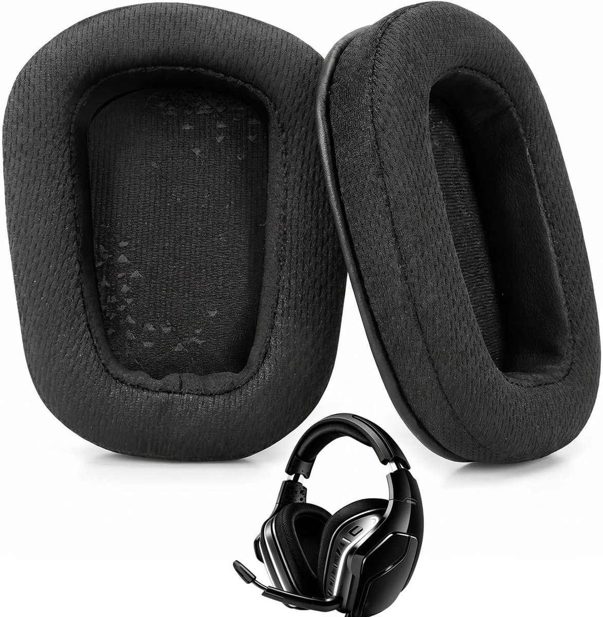 Oorkussens voor Logitech koptelefoons - Comfortabele stoffen kussens voor G933, G935, G633, G633S, G930, G635 en G430, eenvoudig te installeren en duurzaam