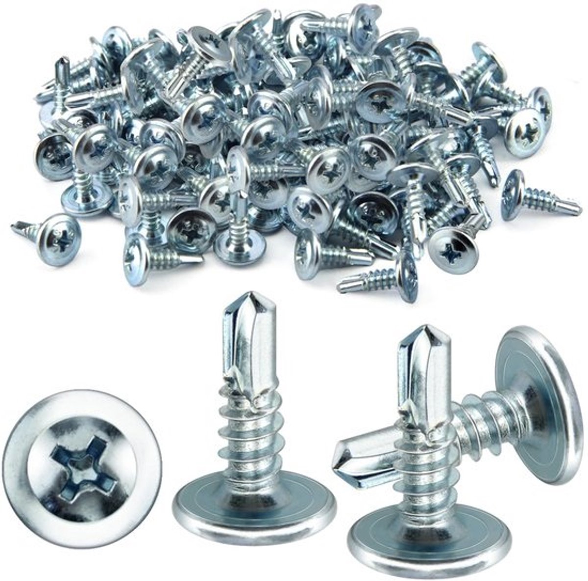 Solidchoice - Set van 100 M4.2 x 13 mm Zelftappende Schroeven voor Diverse Toepassingen