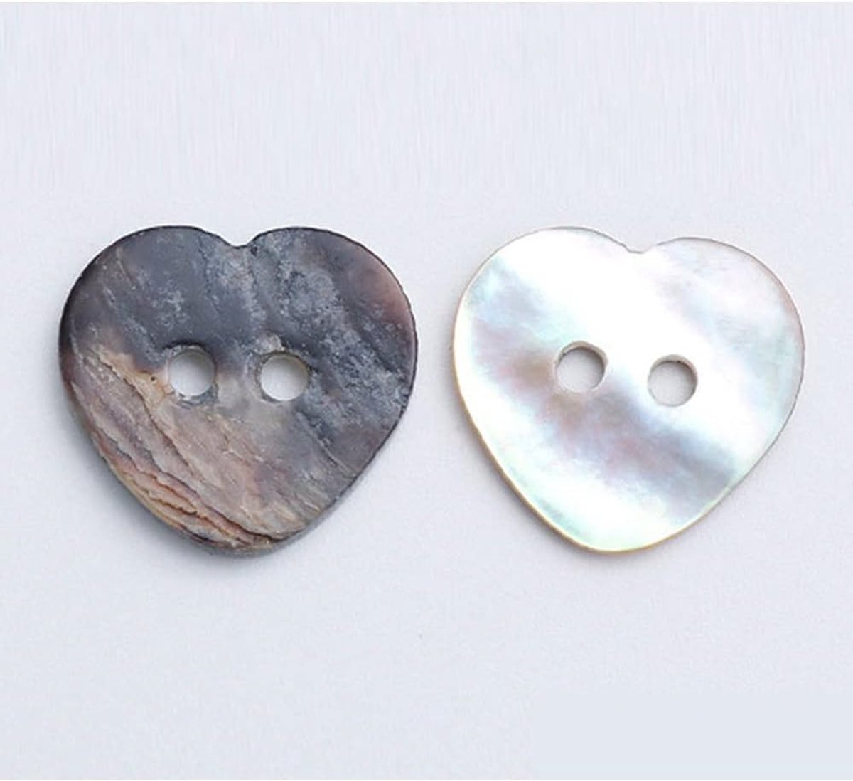 Knopen in de vorm van een hart ster bloem en vierkant van moeder van parel delicate natuurlijke schelpen voor naaien ambacht en scrapbooking