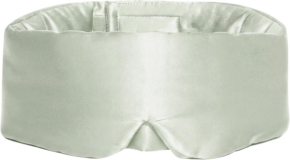 Verduisterende slaapmasker met verstelbare band, 100% moerbeizijde oogmasker, ademend pure zijden blinddoek, heren en dames, zilvergrijs