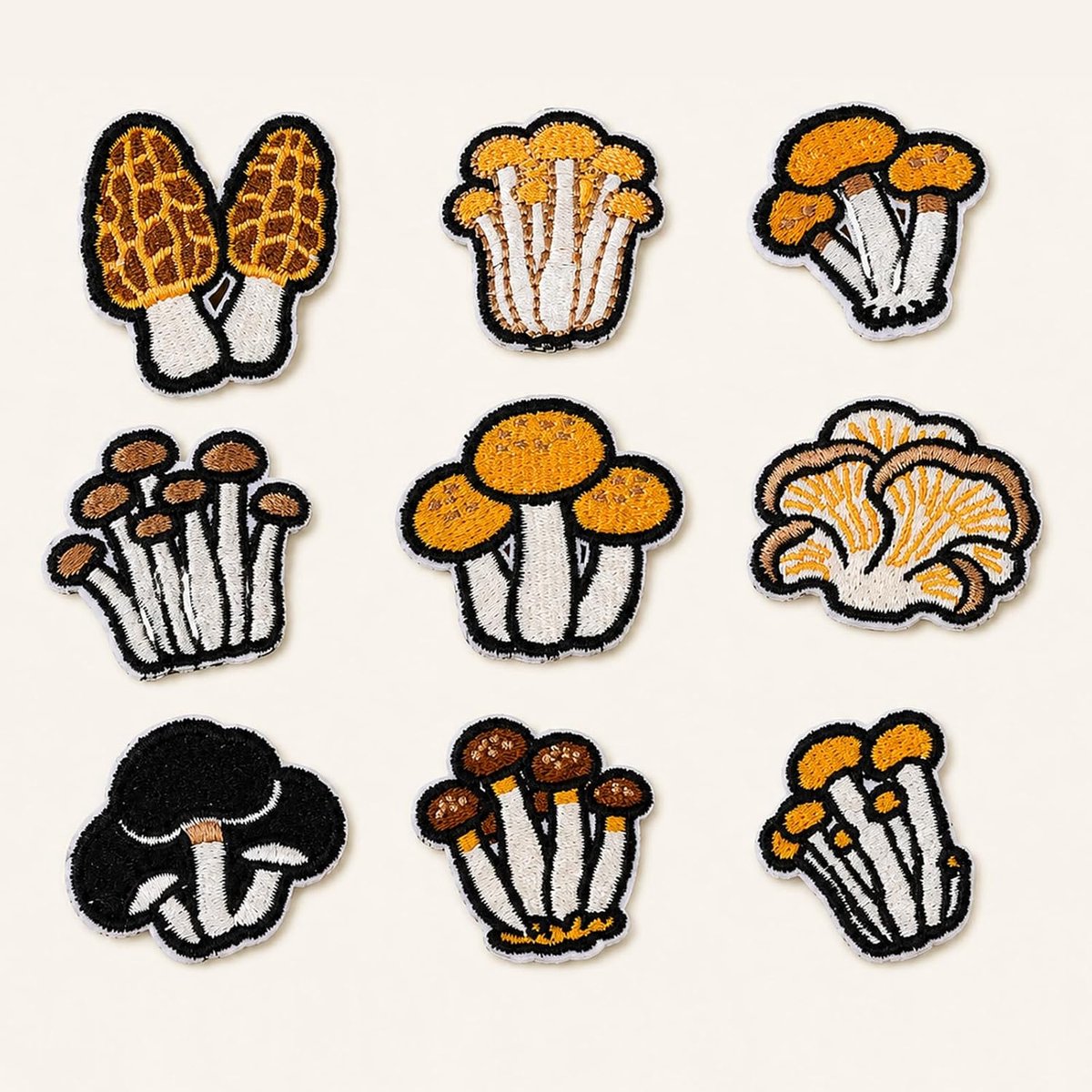 9 stuks Paddestoel Strijkpatches, Stickers om op te strijken, Strijkpatches voor kinderen en volwassenen voor kinderkleding, dagelijkse spijkerbroeken en creatieve DIY-projecten