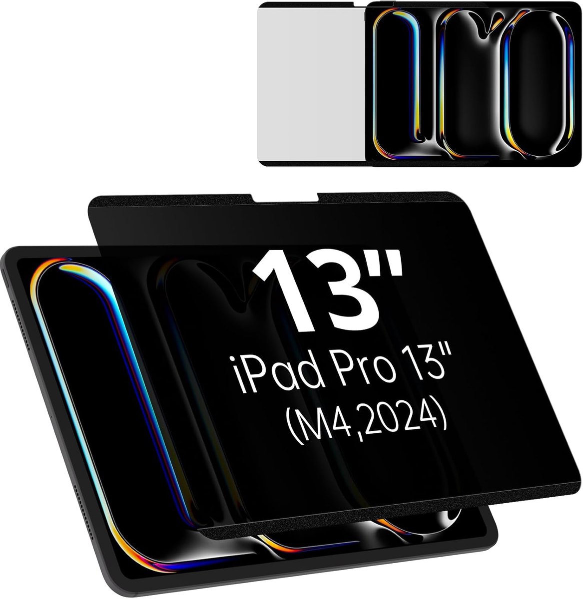 Magnetische displaybescherming voor iPad Pro 13 inch 2024, afneembaar, privacyfilter, beschermfolie