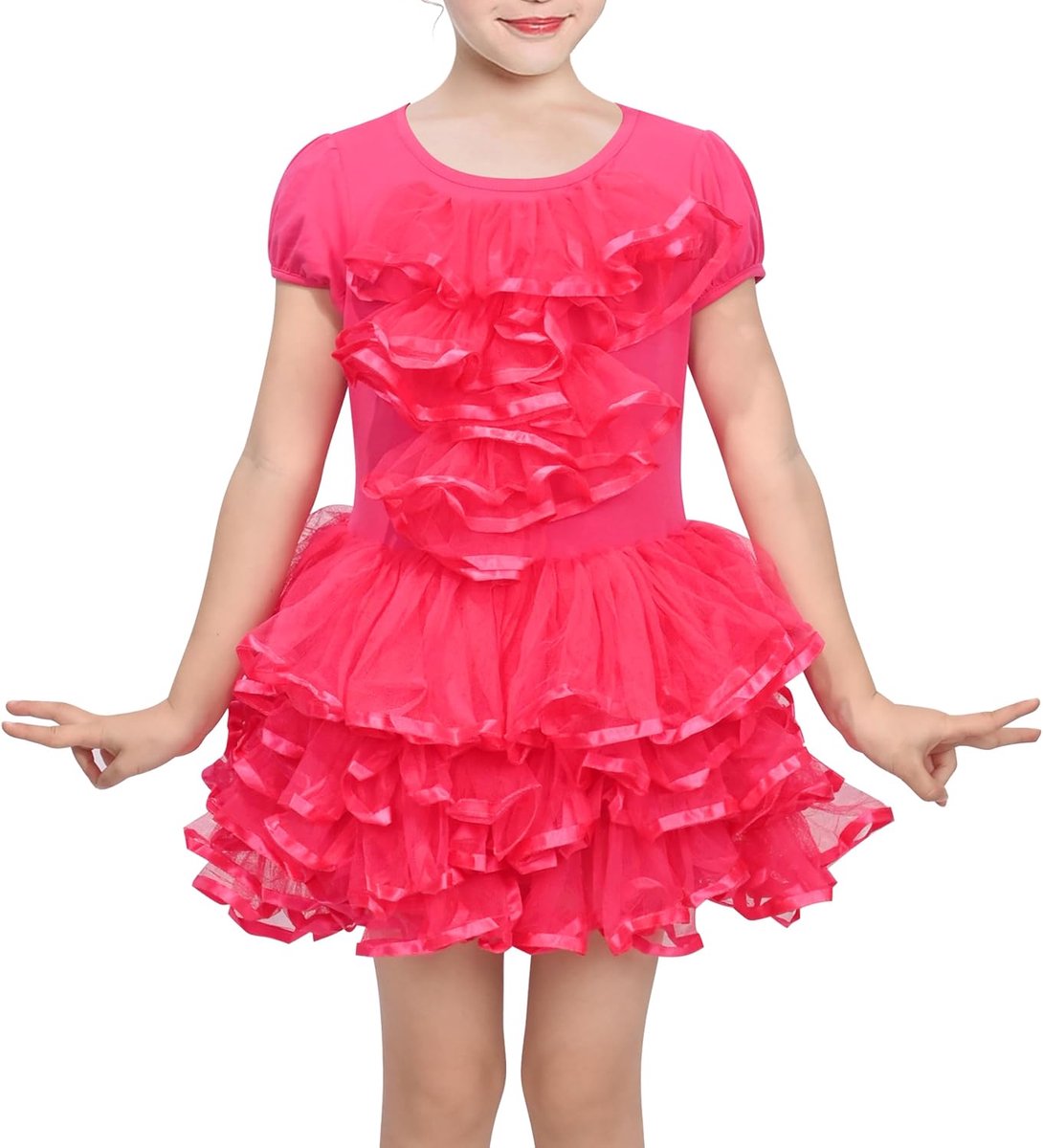 Jurk Roze Tutu Dansen Moe Rok Ballet Partij 3-7 jaar