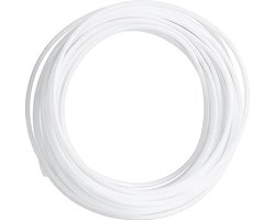 6 m PTFE slang, 2,5 mm ID x 4 mm OD PTFE buis, teflonslang voor 1,75 mm 3D-printerfilament, voor Bambu Lab A1/A1 mini/P1P/P1S/X1C, voor K1 Max/Ender 3 V3 (wit)